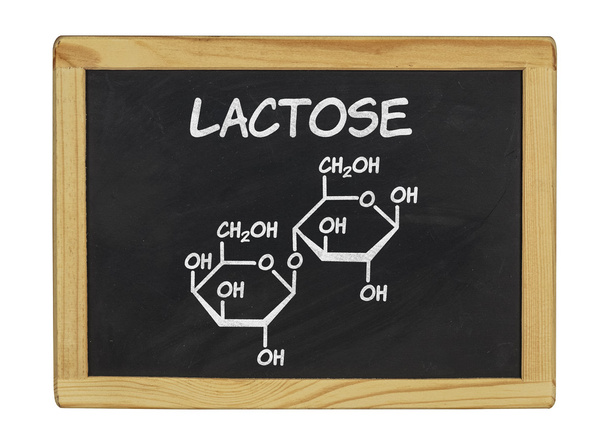 Chemical formula of lactose on a blackboard - Photo, Image