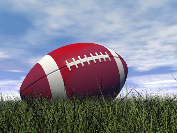 Rugby ball - 3D render - Photo, Image