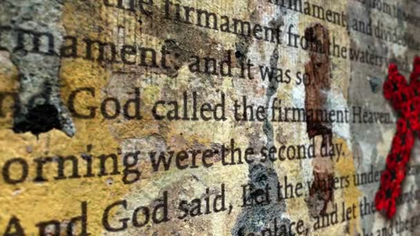 Biblia és kereszt grunge koncepció - Felvétel, videó