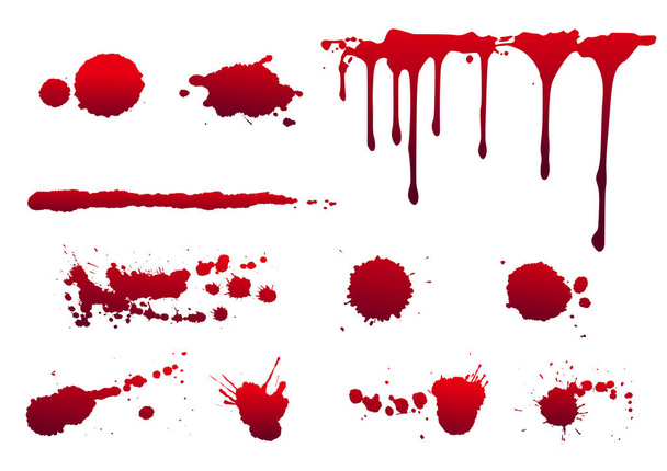 Blood splatters collection  vector illustration - Wektor, obraz
