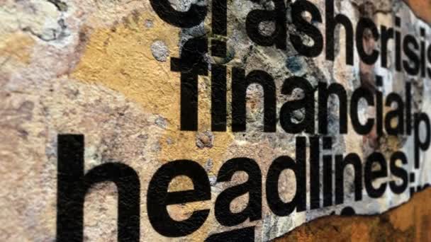 A pénzügyi válság kiemelt hírei - Felvétel, videó