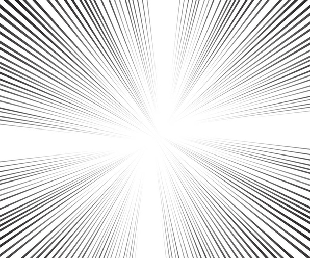 Comic speed lines background Rectangle fight stamp for card Manga or anime, graphic texture, superhero action, explosion background. Black and white vector illustration - Vector, Image