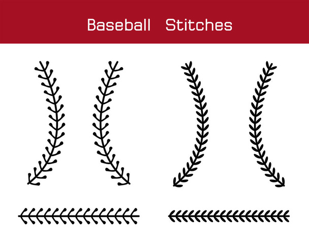 Baseball stehy na bílém pozadí, vektorový design. - Vektor, obrázek