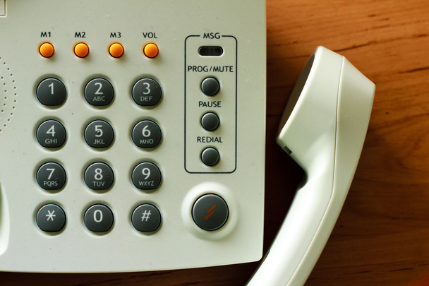 modern fehér telefon - Fotó, kép