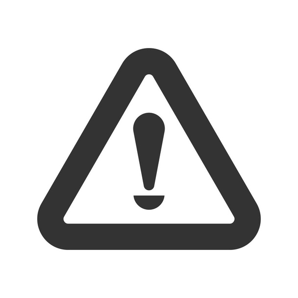 Warnschild-Symbol mit weißem Hintergrund - Vektor, Bild