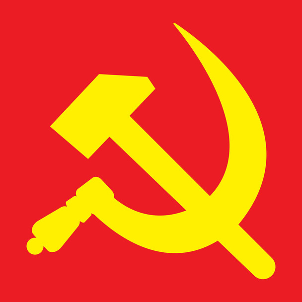 ZSRR Symbol Młot i sierp. Ilustracja wektora. - Wektor, obraz