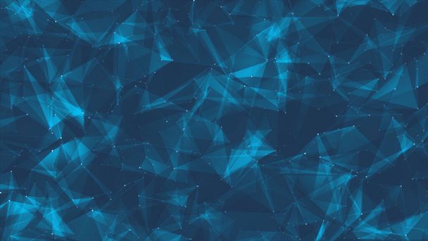 Полигон Poly темно-синие фоны изготовлены с соединительными точками и линиями. Структура научной связи. значимый бизнес
   - Фото, изображение
