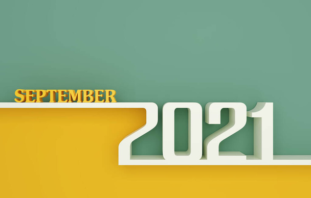 Año Nuevo 2021 Concepto de diseño creativo - Imagen 3D renderizada - Foto, imagen
