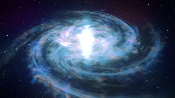 Spiralgalaxie im Weltraum. 3D-Animation - Filmmaterial, Video