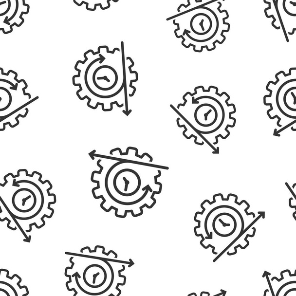 Agile icon in flat style. Flexible vector illustration on white isolated background. Arrow cycle seamless pattern business concept. - Vector, Image