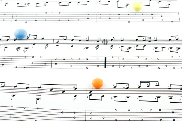 hudební notace prvky a prášky - Fotografie, Obrázek
