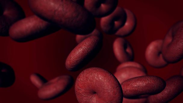 Grandi cellule del sangue infettate da un virus nel corpo umano. - Foto, immagini
