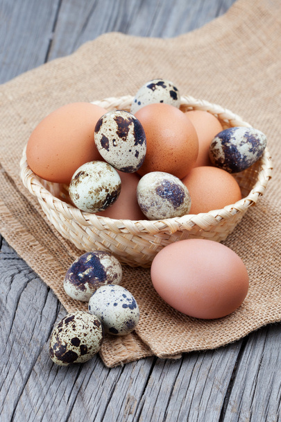 Fresh eggs on a table - Photo, Image
