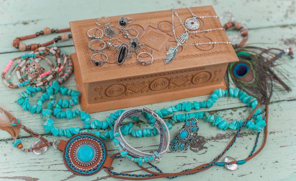 Ročník krásné šperky a doplňky, starožitné a retro detaily - Fotografie, Obrázek