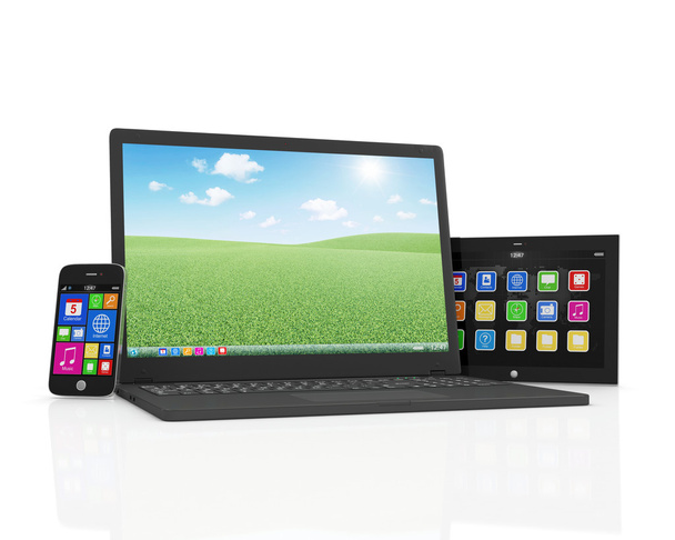 Laptop, Smart Phone and Tablet PC - Φωτογραφία, εικόνα