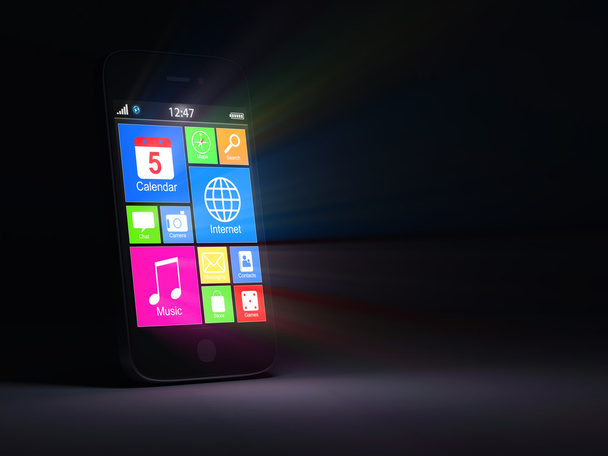 touchscreen slimme telefoon - Foto, afbeelding