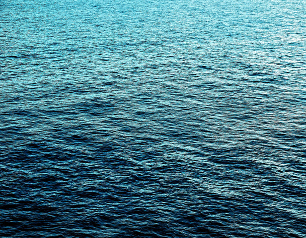 Blue Water Texture Pattern at Noon on the Atlantic Ocean - Photo, Image