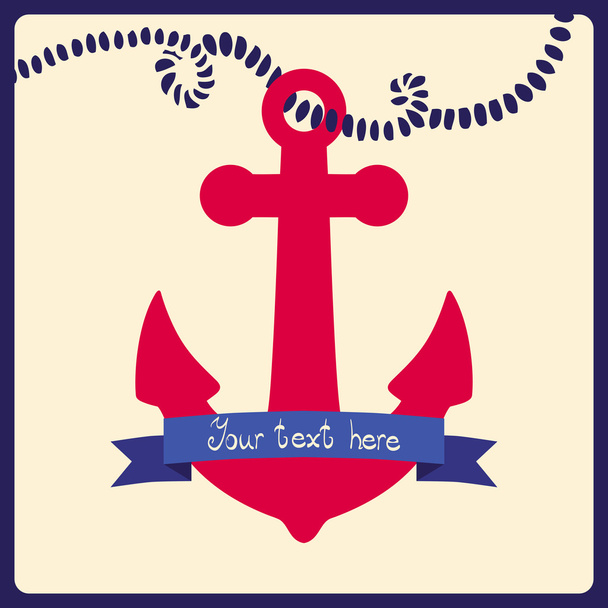 Design template with anchor. - Vector, Image