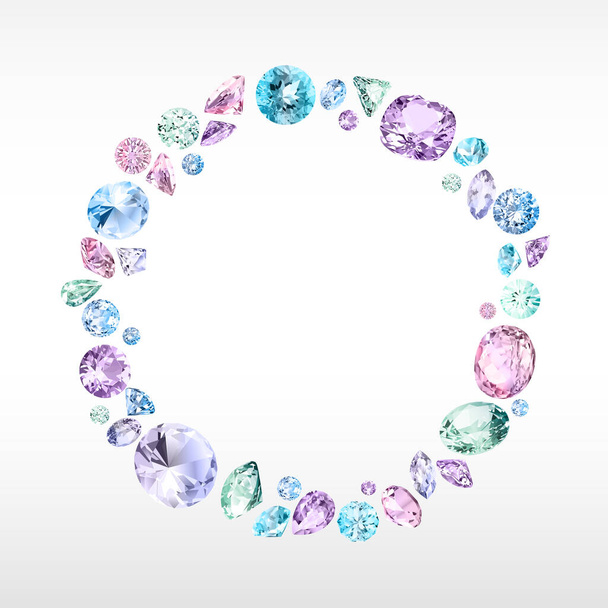 Πολυτελές πολύχρωμο φόντο με διαμάντια διάνυσμα για μοντέρνο σχεδιασμό - Διάνυσμα, εικόνα