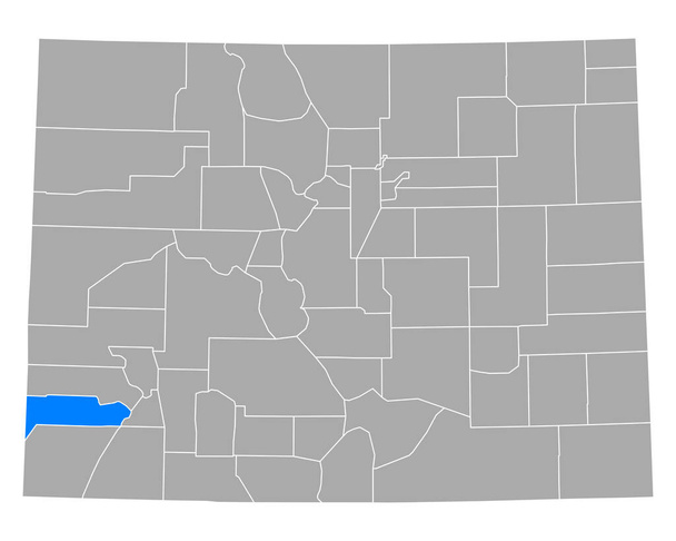 Map of Dolores in Colorado - Vector, Image