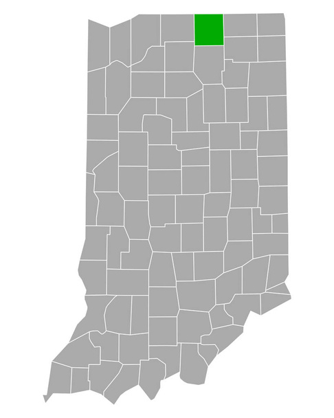 Map of Elkhart in Indiana - Вектор, зображення