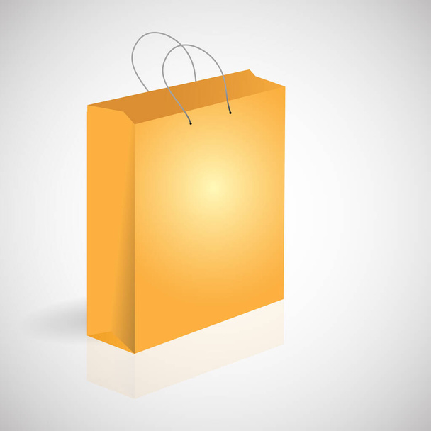  Empty shopping bags isolated on white background vector illustration. - Vector, Image