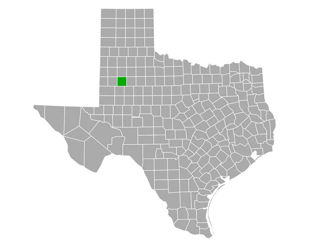Map of Lynn in Texas - Vector, Image