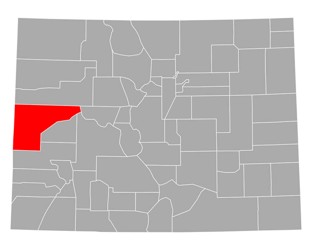 Map of Mesa in Colorado - Vector, Image