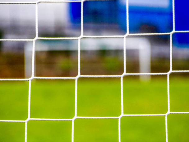 Foreground of football goal net - Valokuva, kuva