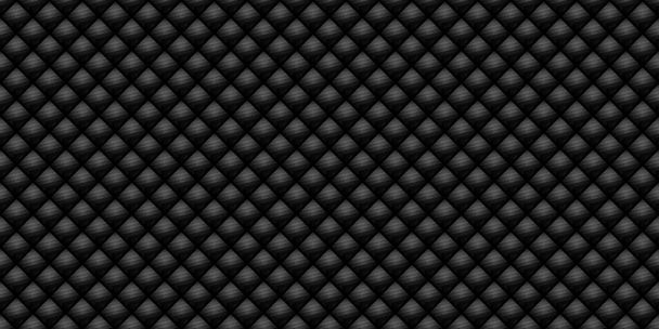 Sötét fekete Geometrikus rács Szénszálas háttér Modern sötét absztrakt zökkenőmentes textúra - Fotó, kép