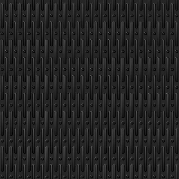 Donker zwart Geometrisch raster Carbon fiber achtergrond Moderne donkere abstracte naadloze textuur - Foto, afbeelding