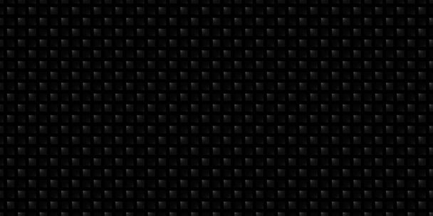 Dark black Geometric grid Carbon fiber background Modern dark abstract seamless texture - Photo, Image