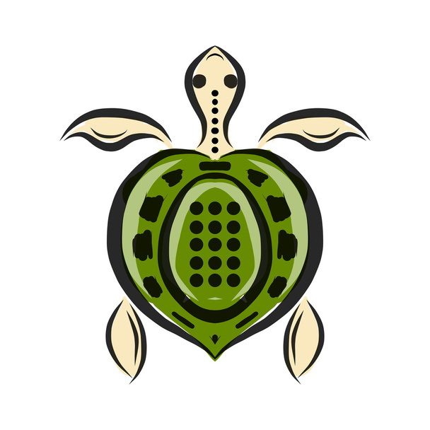 Funny sketch of tortoise for your design - Vector, afbeelding