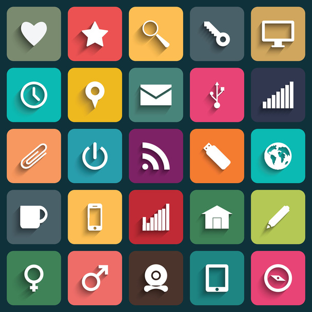 Vector Design Flat icons for Web and Mobile - Vector, imagen