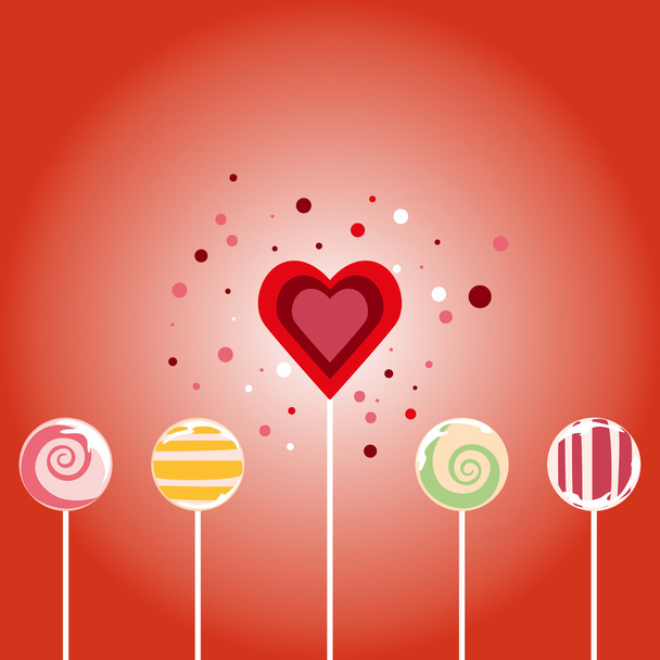 Valentine card - seamless pattern - Vektor, obrázek