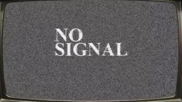 信号なし、ノイズ効果のあるメッセージ。アブストラクトデジタルアニメーションピクセルノイズグリッチエラービデオ損傷 - 映像、動画