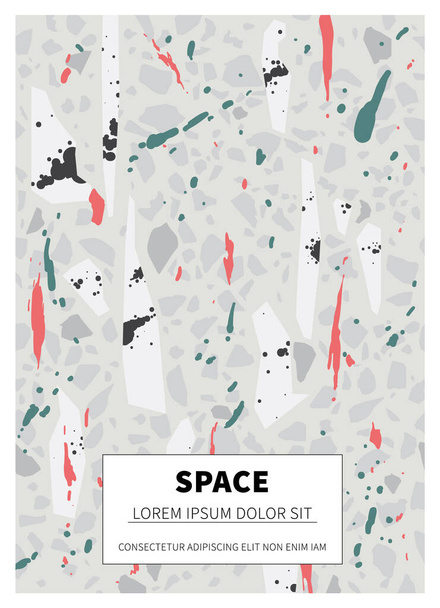 современный ретро-дизайн Terrazzo / эстетический паровая волна плакат, открытка, дизайн фонового шаблона
 - Вектор,изображение