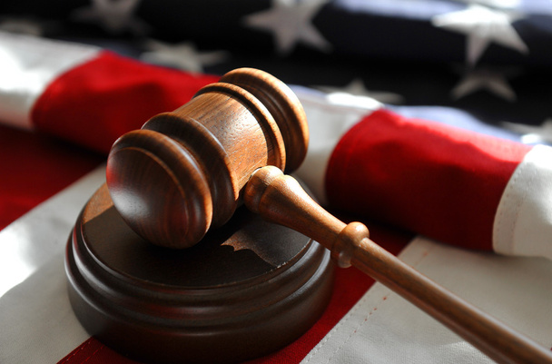 marok bírák és amerikai zászló - Fotó, kép