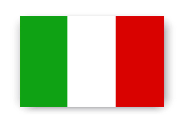 Italian lippu. Euroopan maan tunnus banneri vektori. Isänmaallinen kansallinen merkki. - Vektori, kuva