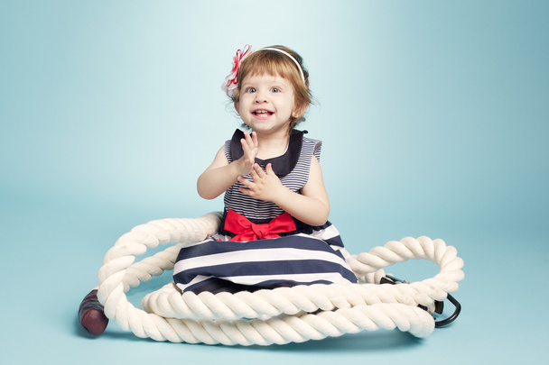 Cute little sailor baby - 写真・画像