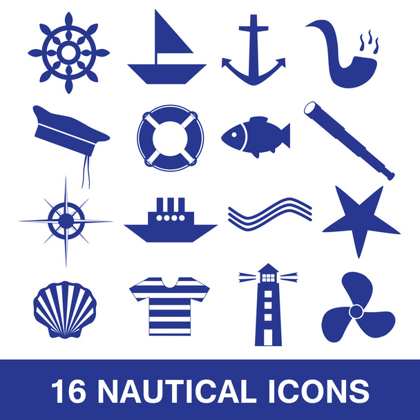 nautical icon collection eps10 - Vector, Image