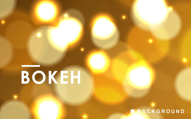 Oro abstracto bokeh fondo luces brillantes efecto
. - Vector, imagen