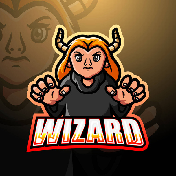 Векторная иллюстрация дизайна логотипа Wizard - Вектор,изображение