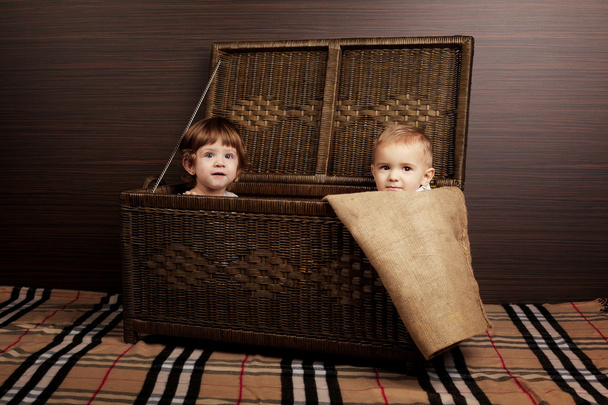 Beautiful children with suitcase - Fotografie, Obrázek