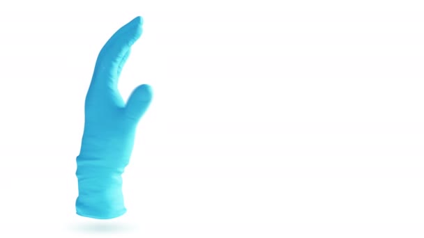 3D animace. Koronavirové latexové rukavice 3D lékařská animace. Animace smyčky - Záběry, video