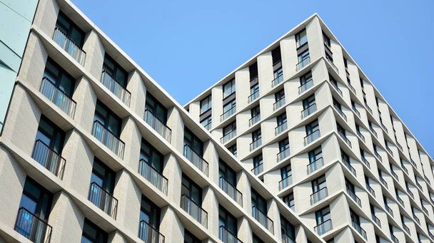 Modernos edificios residenciales europeos. Arquitectura abstracta, fragmento de geometría urbana moderna. - Foto, Imagen