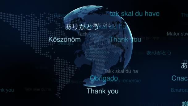 Thank You Word Cloud in vector format.(multi language translation: Thank you) - Footage, Video