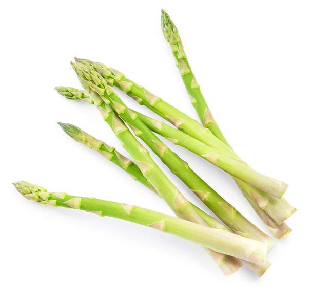 Fresh green asparagus isolated on white background - Photo, image