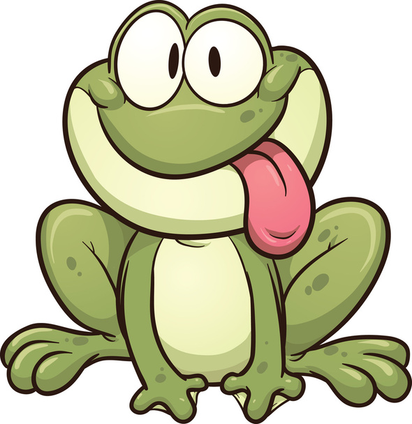 Cartoon frog - Vector, Image