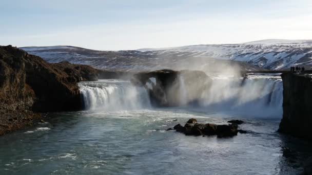 Godafoss waterfall in Iceland - Footage, Video